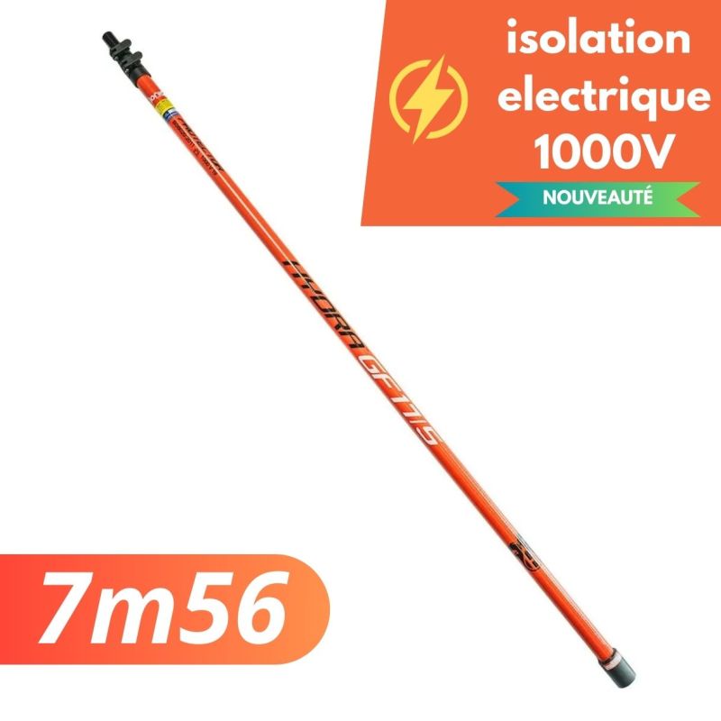 Perche télescopique en fibre de verre Hydra 7m56