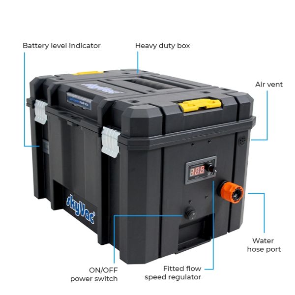 Item Pompe box 4,8 bar 8,3 LPM sur batterie 12 V (50 Ah)