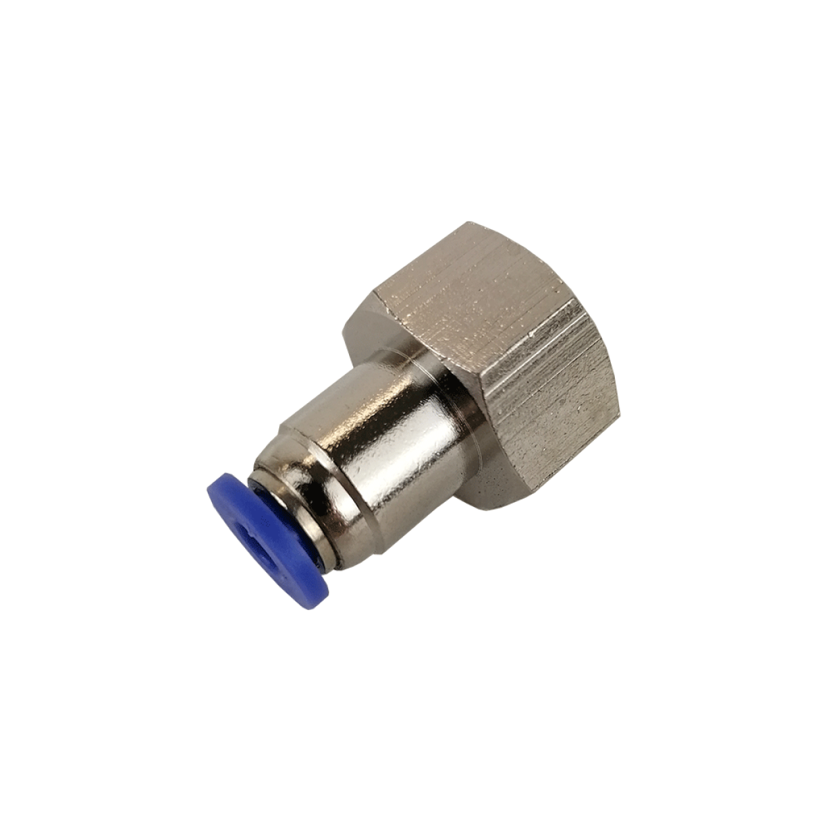 Adaptateur femelle 4 mm Push Fit – 1/4 BSP en laiton nickelé